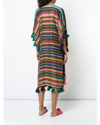 mehrfarbiges horizontal gestreiftes Strandkleid von Figue