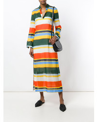 mehrfarbiges horizontal gestreiftes Strandkleid von Tory Burch