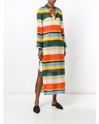 mehrfarbiges horizontal gestreiftes Strandkleid von Tory Burch