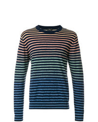 mehrfarbiges horizontal gestreiftes Sweatshirt