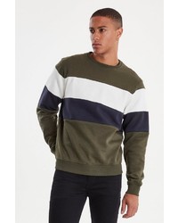mehrfarbiges horizontal gestreiftes Sweatshirt von BLEND