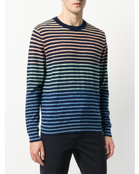 mehrfarbiges horizontal gestreiftes Sweatshirt von Ps By Paul Smith