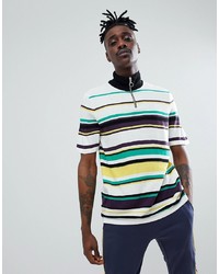 mehrfarbiges horizontal gestreiftes T-Shirt mit einem Rundhalsausschnitt von ASOS DESIGN