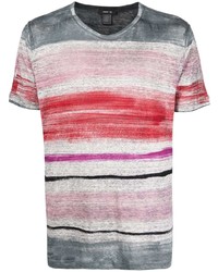 mehrfarbiges horizontal gestreiftes T-Shirt mit einem Rundhalsausschnitt von Avant Toi