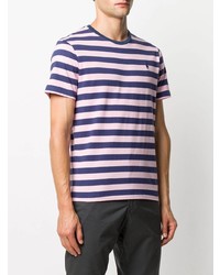 mehrfarbiges horizontal gestreiftes T-Shirt mit einem Rundhalsausschnitt von Polo Ralph Lauren