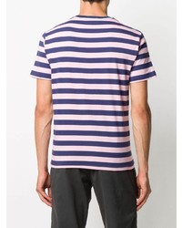 mehrfarbiges horizontal gestreiftes T-Shirt mit einem Rundhalsausschnitt von Polo Ralph Lauren