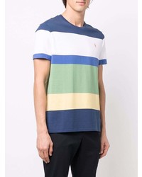 mehrfarbiges horizontal gestreiftes T-Shirt mit einem Rundhalsausschnitt von Polo Ralph Lauren