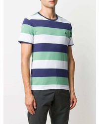 mehrfarbiges horizontal gestreiftes T-Shirt mit einem Rundhalsausschnitt von Polo Ralph Lauren