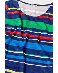 mehrfarbiges horizontal gestreiftes T-Shirt mit einem Rundhalsausschnitt von Esprit