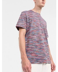 mehrfarbiges horizontal gestreiftes T-Shirt mit einem Rundhalsausschnitt von Missoni