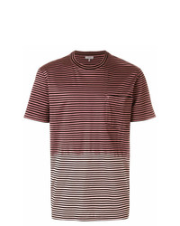 mehrfarbiges horizontal gestreiftes T-Shirt mit einem Rundhalsausschnitt von Lanvin