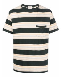 mehrfarbiges horizontal gestreiftes T-Shirt mit einem Rundhalsausschnitt von Levi's