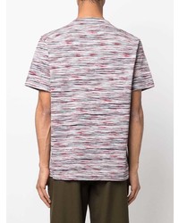 mehrfarbiges horizontal gestreiftes T-Shirt mit einem Rundhalsausschnitt von Missoni