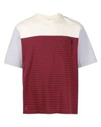 mehrfarbiges horizontal gestreiftes T-Shirt mit einem Rundhalsausschnitt von Marni