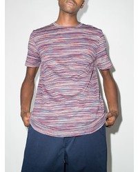 mehrfarbiges horizontal gestreiftes T-Shirt mit einem Rundhalsausschnitt von Missoni