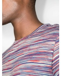 mehrfarbiges horizontal gestreiftes T-Shirt mit einem Rundhalsausschnitt von Missoni