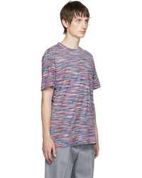 mehrfarbiges horizontal gestreiftes T-Shirt mit einem Rundhalsausschnitt von Missoni