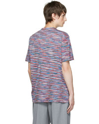 mehrfarbiges horizontal gestreiftes T-Shirt mit einem Rundhalsausschnitt von Missoni