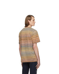 mehrfarbiges horizontal gestreiftes T-Shirt mit einem Rundhalsausschnitt von Missoni