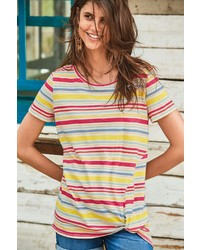 mehrfarbiges horizontal gestreiftes T-Shirt mit einem Rundhalsausschnitt von NEXT
