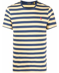 mehrfarbiges horizontal gestreiftes T-Shirt mit einem Rundhalsausschnitt von Polo Ralph Lauren