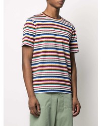 mehrfarbiges horizontal gestreiftes T-Shirt mit einem Rundhalsausschnitt von Missoni