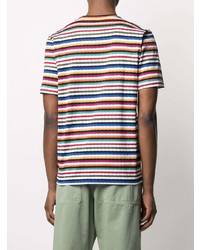 mehrfarbiges horizontal gestreiftes T-Shirt mit einem Rundhalsausschnitt von Missoni