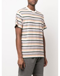 mehrfarbiges horizontal gestreiftes T-Shirt mit einem Rundhalsausschnitt von Carhartt WIP