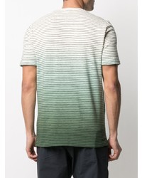 mehrfarbiges horizontal gestreiftes T-Shirt mit einem Rundhalsausschnitt von Roberto Collina