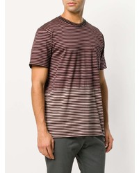 mehrfarbiges horizontal gestreiftes T-Shirt mit einem Rundhalsausschnitt von Lanvin