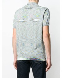 mehrfarbiges horizontal gestreiftes T-Shirt mit einem Rundhalsausschnitt von Missoni