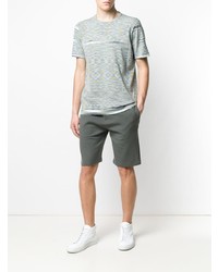 mehrfarbiges horizontal gestreiftes T-Shirt mit einem Rundhalsausschnitt von Missoni