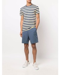 mehrfarbiges horizontal gestreiftes T-Shirt mit einem Rundhalsausschnitt von Polo Ralph Lauren