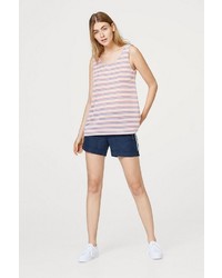 mehrfarbiges horizontal gestreiftes Trägershirt von edc by Esprit