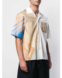 mehrfarbiges Mit Batikmuster Kurzarmhemd von Marni
