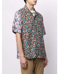 mehrfarbiges Kurzarmhemd mit Blumenmuster von Paul Smith