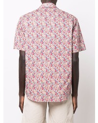 mehrfarbiges Kurzarmhemd mit Blumenmuster von DSQUARED2