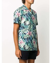 mehrfarbiges Kurzarmhemd mit Blumenmuster von Tommy Hilfiger