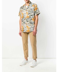 mehrfarbiges Kurzarmhemd mit Blumenmuster von Off-White