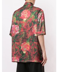 mehrfarbiges Kurzarmhemd mit Blumenmuster von Necessity Sense