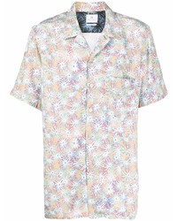 mehrfarbiges Kurzarmhemd mit Blumenmuster von PS Paul Smith