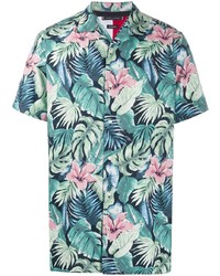mehrfarbiges Kurzarmhemd mit Blumenmuster von Tommy Hilfiger