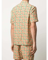 mehrfarbiges Kurzarmhemd mit geometrischem Muster von Lacoste