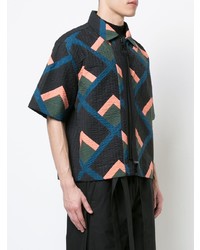 mehrfarbiges Kurzarmhemd mit geometrischem Muster von Craig Green