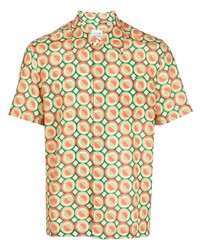 mehrfarbiges Kurzarmhemd mit geometrischem Muster von Lacoste