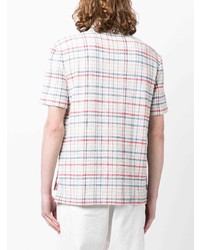 mehrfarbiges Kurzarmhemd mit Karomuster von Thom Browne