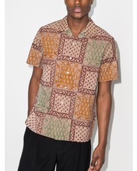 mehrfarbiges Kurzarmhemd mit Paisley-Muster von Beams Plus
