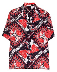 mehrfarbiges Kurzarmhemd mit Paisley-Muster von Valentino