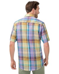 mehrfarbiges Kurzarmhemd mit Schottenmuster von CATAMARAN