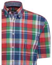 mehrfarbiges Kurzarmhemd mit Schottenmuster von Fynch Hatton